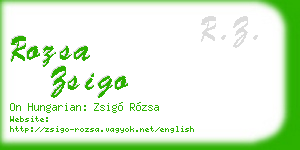 rozsa zsigo business card
